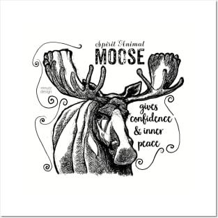 spirit animal - moose Posters and Art